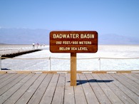 423916652 Death Valley, Badwater Basin sign